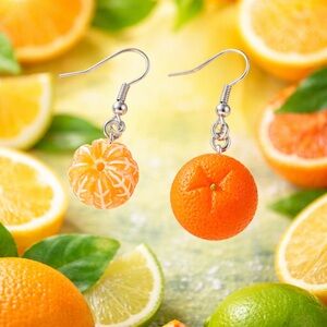 Orange Peel Mix Matched Florida Citrus Earrings